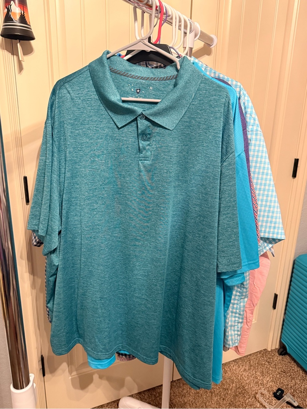 Saddlebred Teal Heather Performance Polo